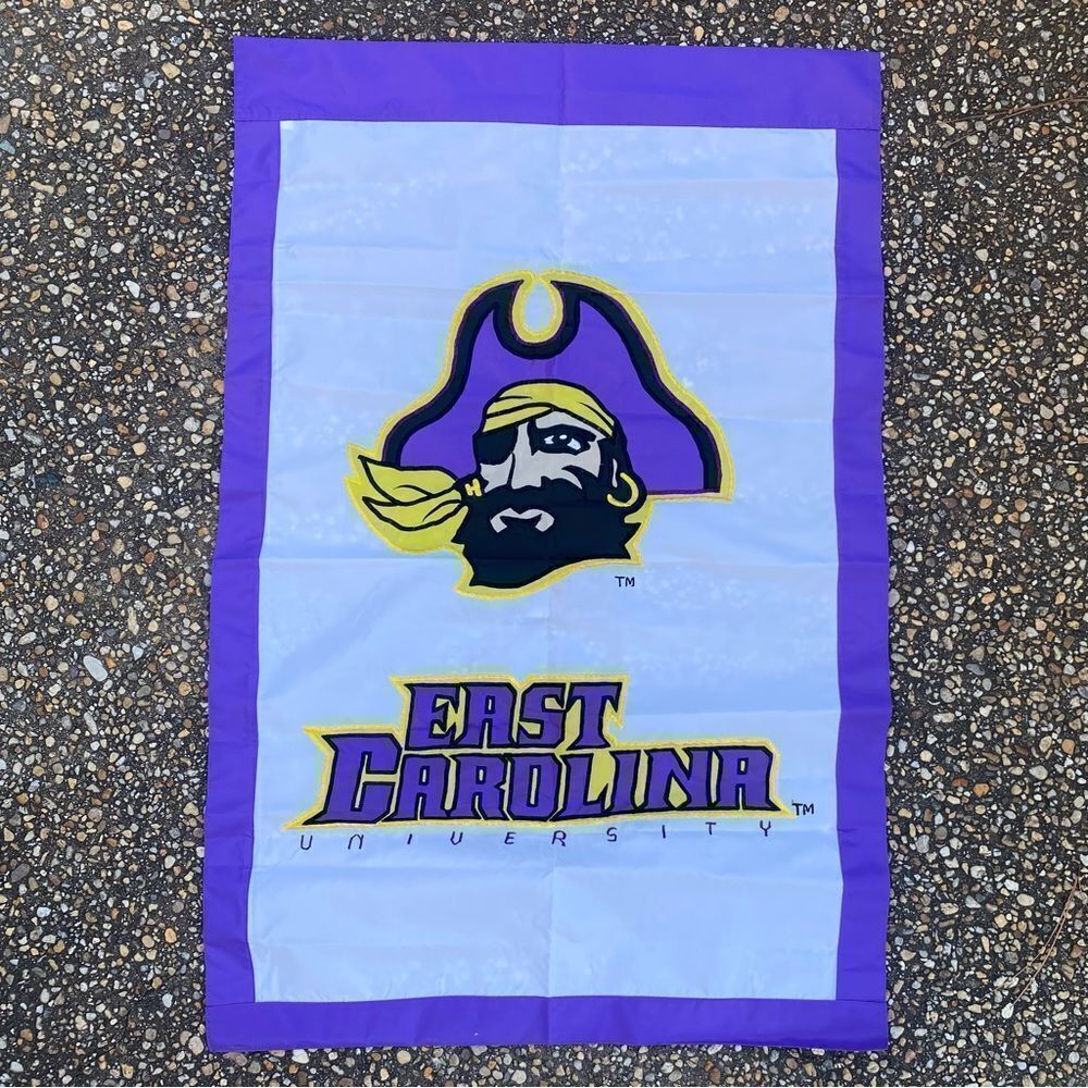 ECU Carolina Pirates house flag banner 28” by 43” NEW